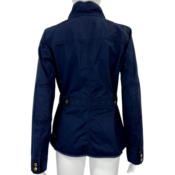 J.Crew Navy Utility Jacket — Gold Hardware — Size Small - Picture 7 of 9